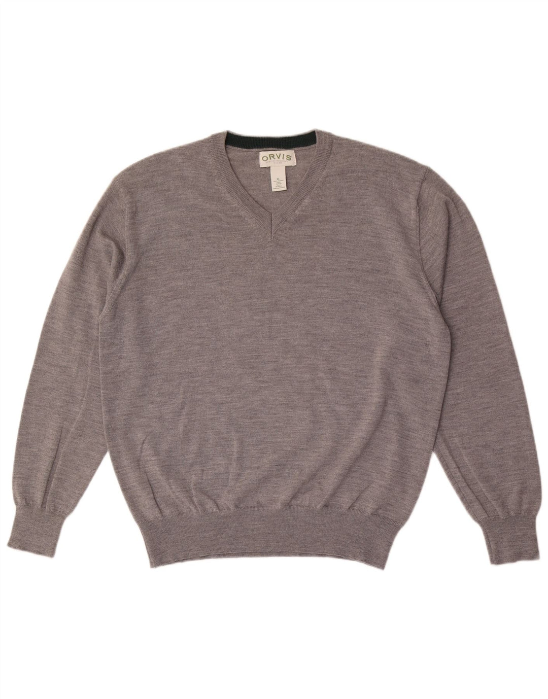 ORVIS Jersey con Cuello en V para Hombre XL Lana Gris
