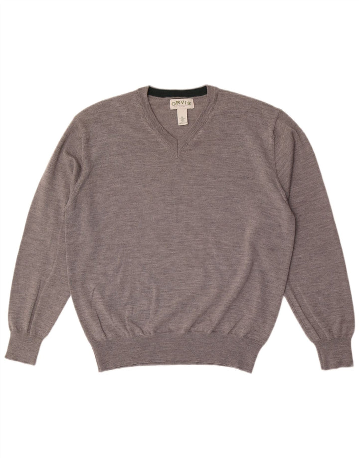ORVIS Jersey con Cuello en V para Hombre XL Lana Gris