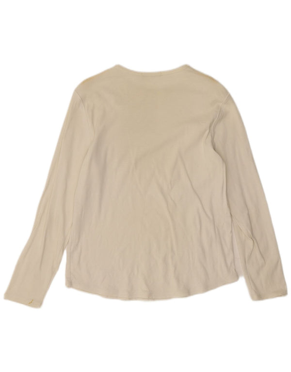 Marks & Spencer Top para mujer de manga larga UK 46 Large Beige Cotton