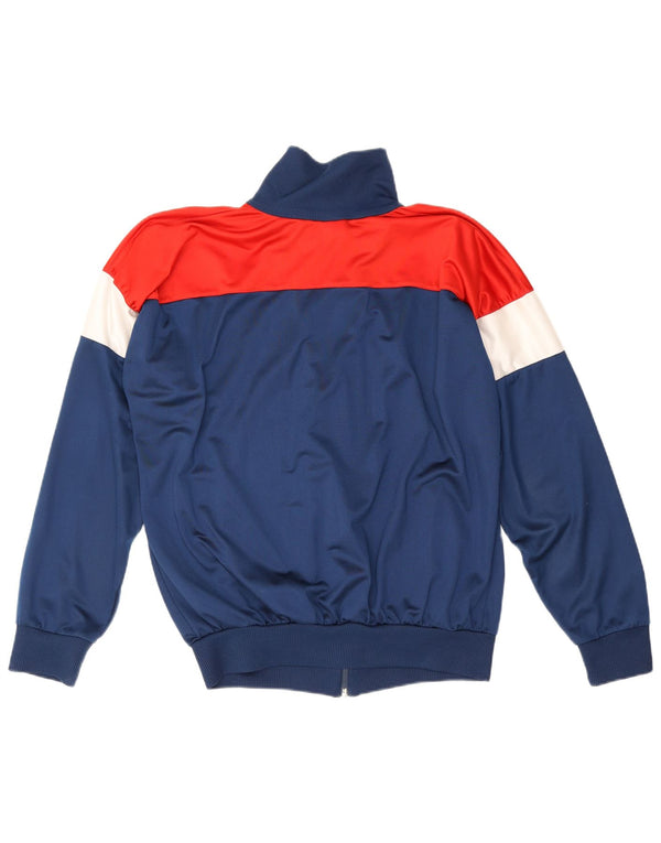 Puma Chaqueta superior de chándal para hombre Poliéster color block azul marino mediano