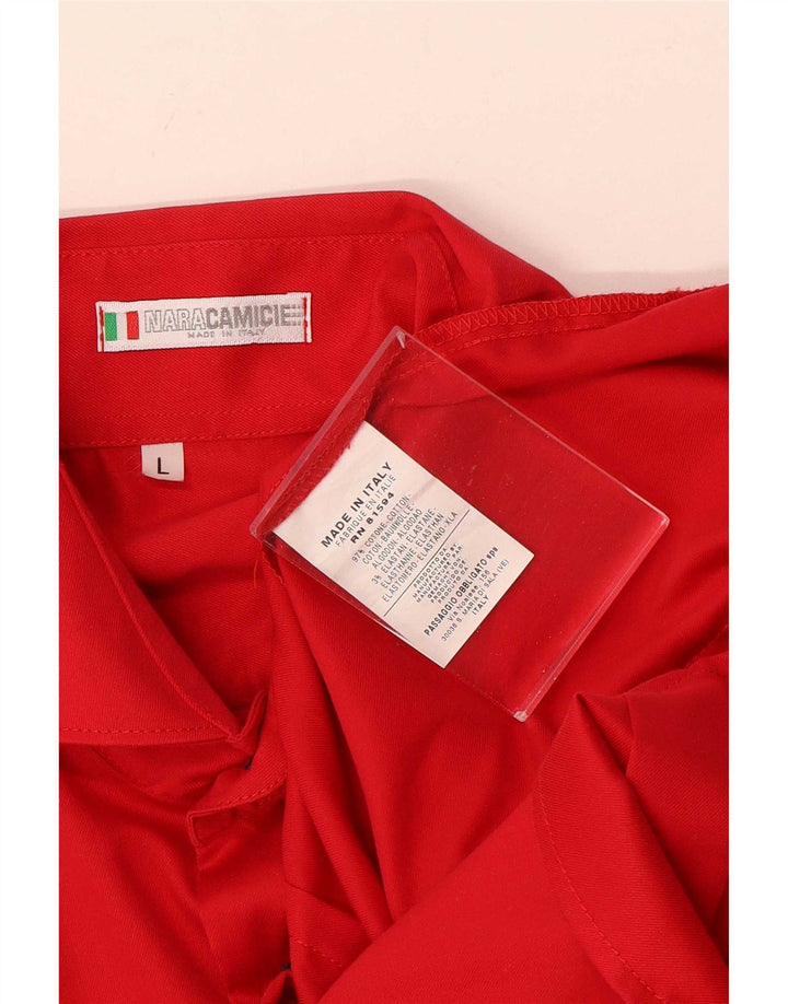 Naracamicie Camisa Hombre Grande Algodón Rojo