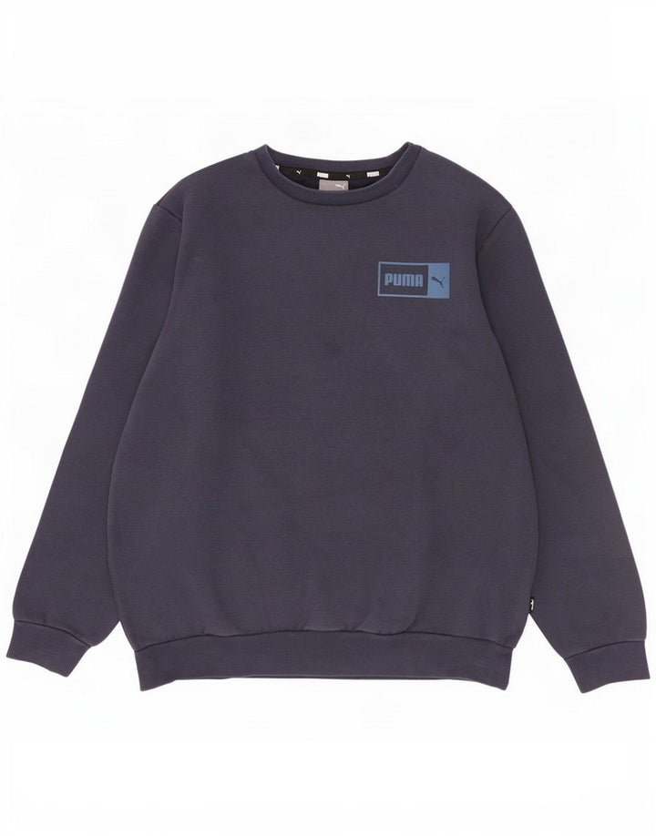 Sudadera Puma Hombre Jumper Medium Azul Marino Algodón