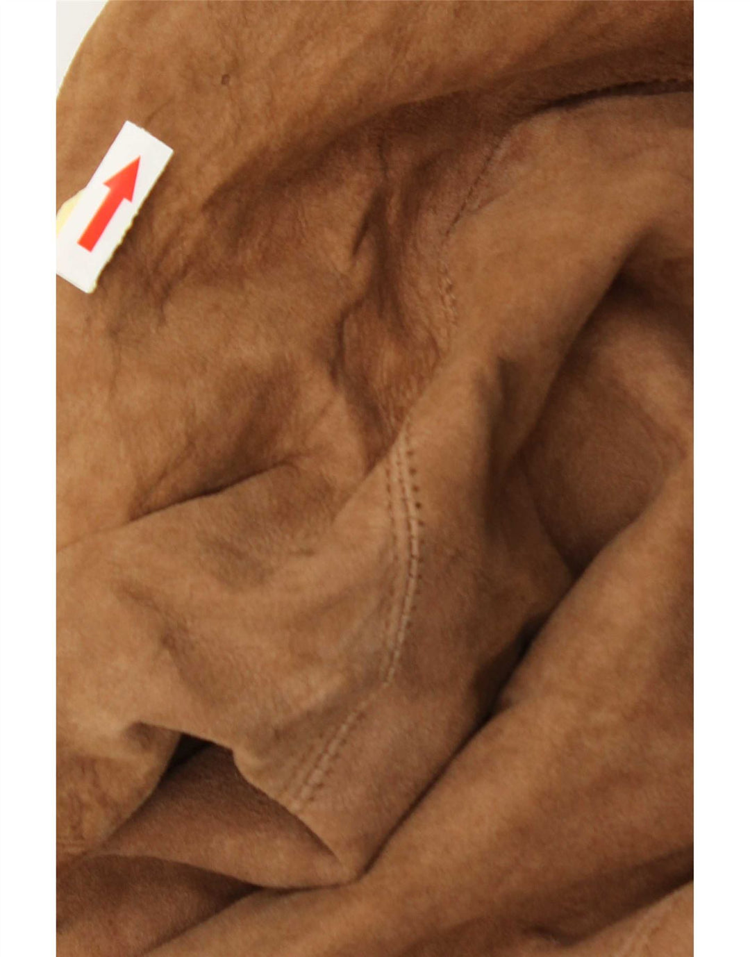 Vintage hombres shearling chaqueta Reino Unido 38 cuero marrón medio