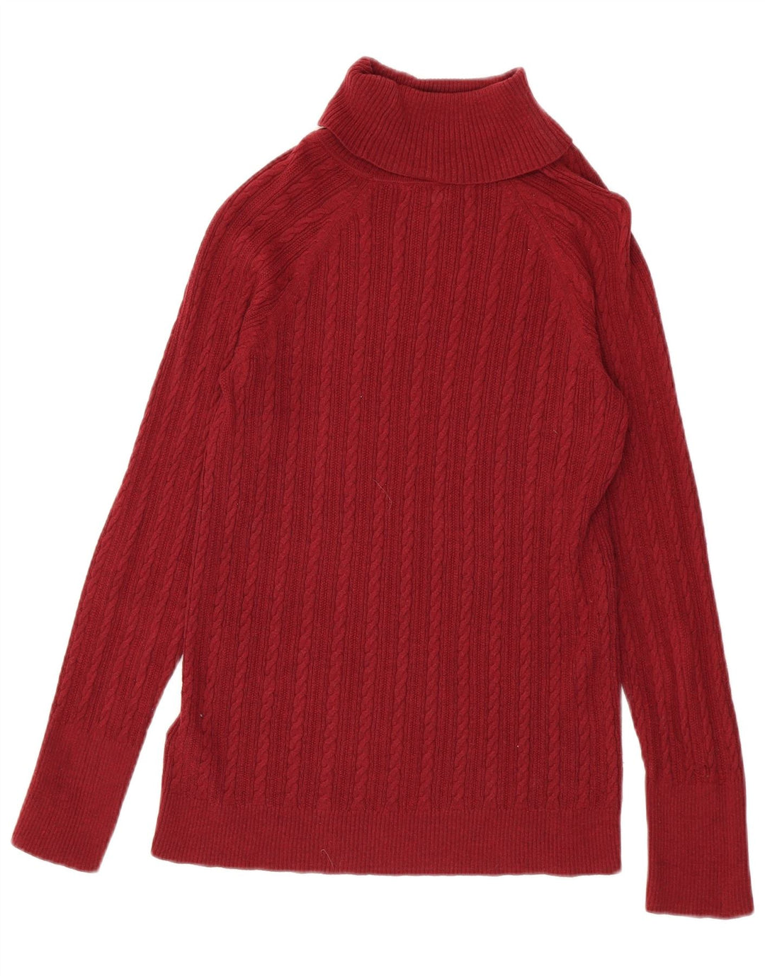 Eddie Bauer Suéter tipo jersey con cuello vuelto para mujer Reino Unido 12 Algodón rojo mediano