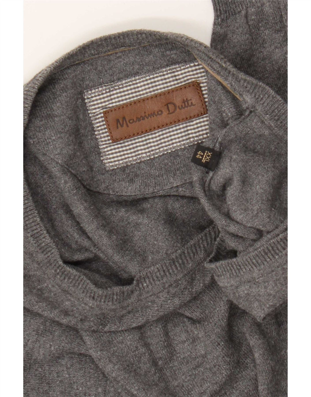 Massimo Dutti Jersey Regular Fit con Cuello en V para Hombre 2XL Gris