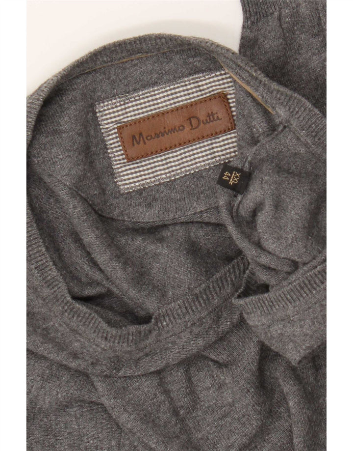 Massimo Dutti Jersey Regular Fit con Cuello en V para Hombre 2XL Gris
