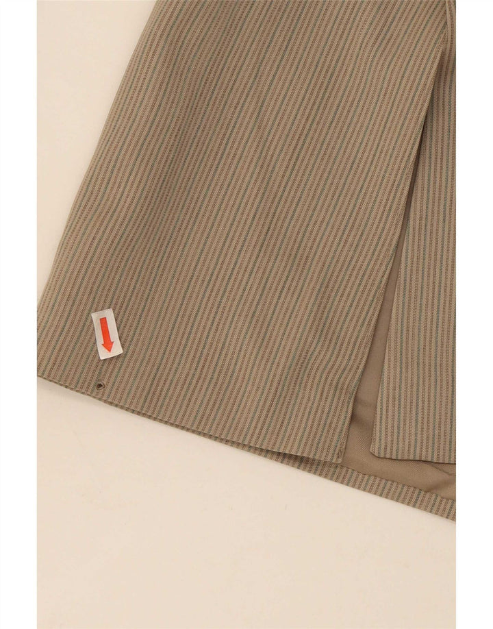Sidi Chaqueta tipo blazer con doble botonadura para hombre UK 36 Small Beige Pinstripe