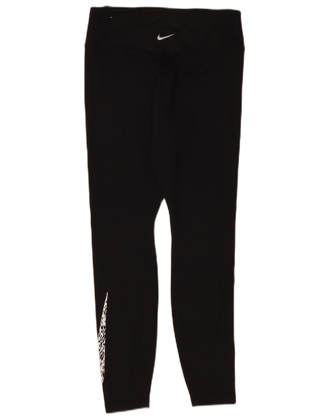 NIKE Leggings gráficos Dri Fit para mujer UK 12 Mediano Negro Poliéster