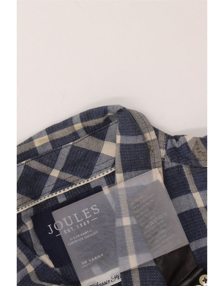 JOULES Camisa Hombre 2XL Azul Marino Cuadros Algodón