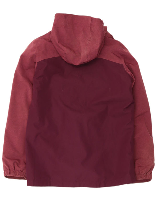 Berghaus Abrigo cortavientos con capucha para niña 12-13 años Bloque de color burdeos