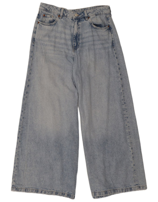 Marks & Spencer Jeans de pierna ancha y cintura alta para mujer UK 12 Medium W30 L28 Azul