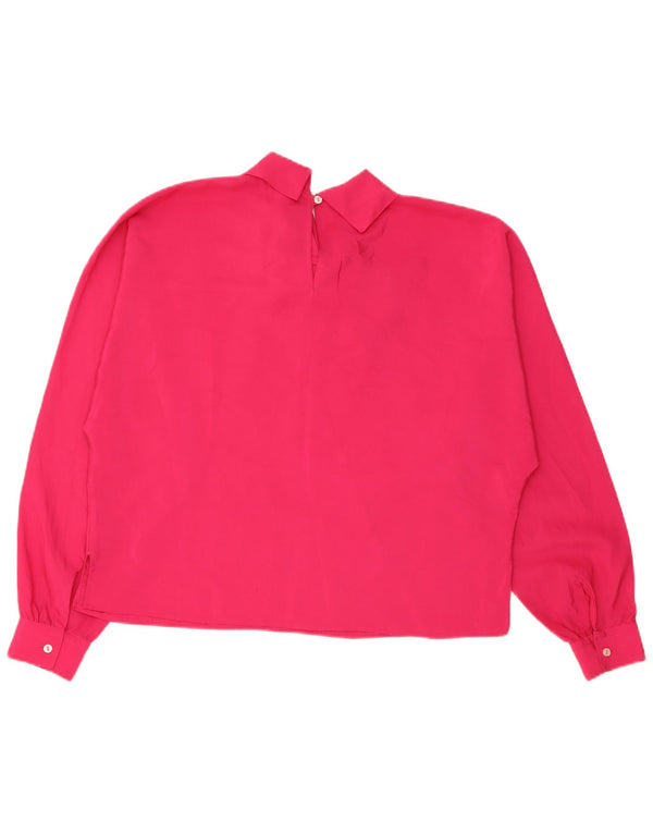 Primavera Firenze Blusa extragrande con pajarita para mujer, talla 40, talla grande, color rosa