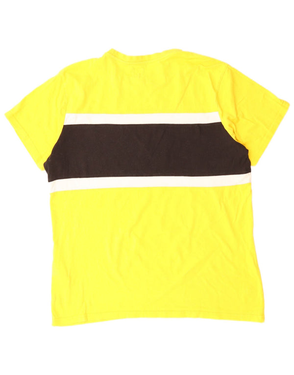 Levi's Hombre Camiseta gráfica Top grande de algodón con bloques de color amarillo