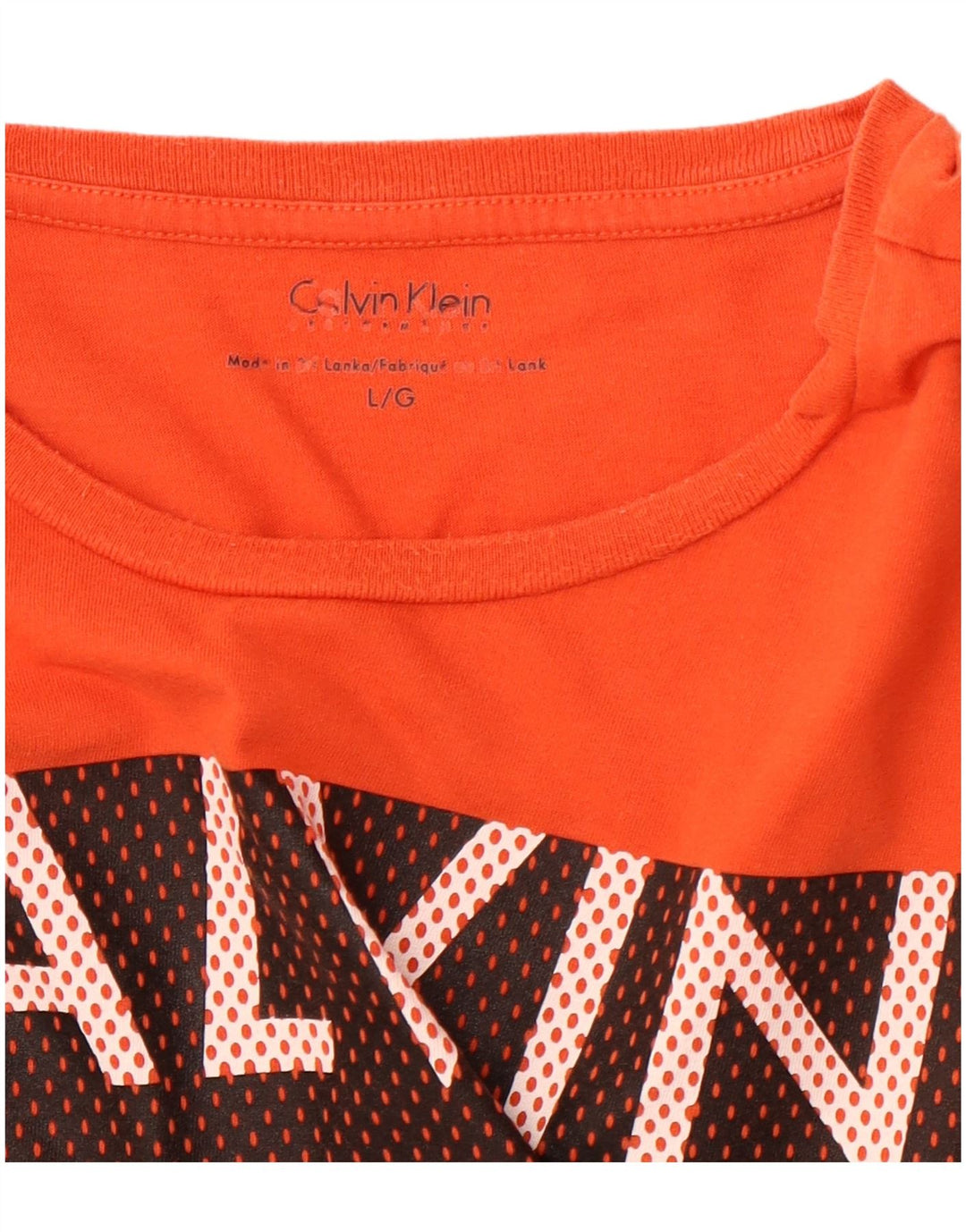 CALVIN KLEIN Camiseta gráfica para hombre Top grande naranja