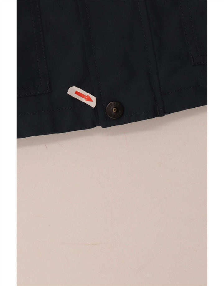 Marks & Spencer Chaqueta cortavientos con capucha para hombre UK 38 Poliéster azul medio