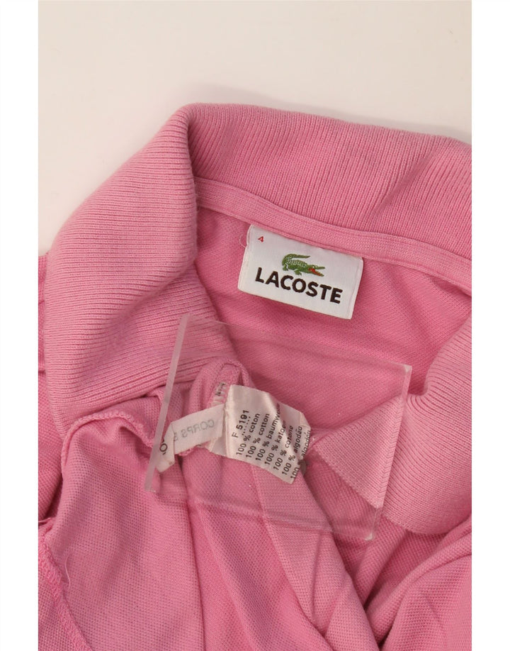 LACOSTE Polo para hombre talla 4 mediano algodón rosa