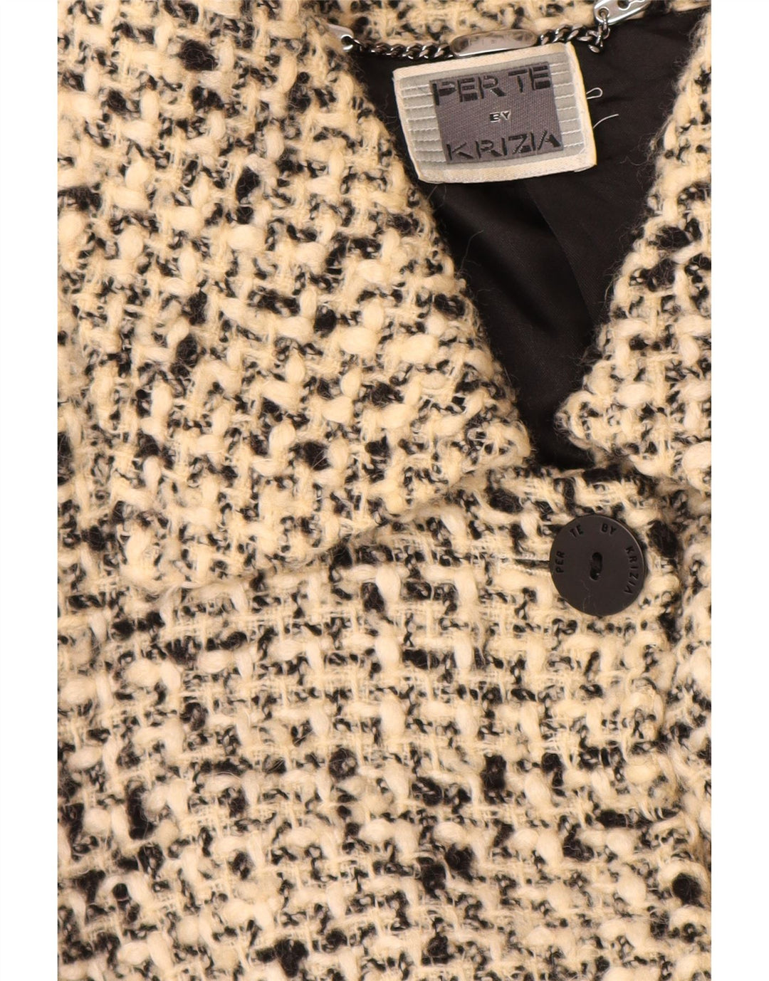 PERTE BY KRIZIA Abrigo extragrande para mujer Talla 21 Medio beige moteado