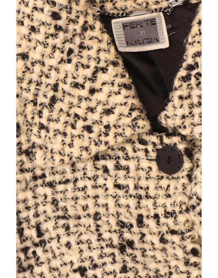 PERTE BY KRIZIA Abrigo extragrande para mujer Talla 21 Medio beige moteado