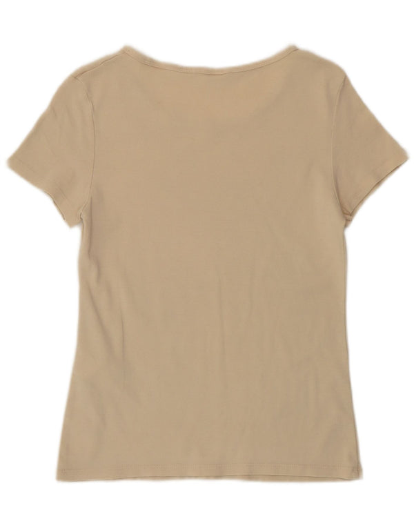 LEVI'S Camiseta corta para mujer UK 12 Algodón beige medio