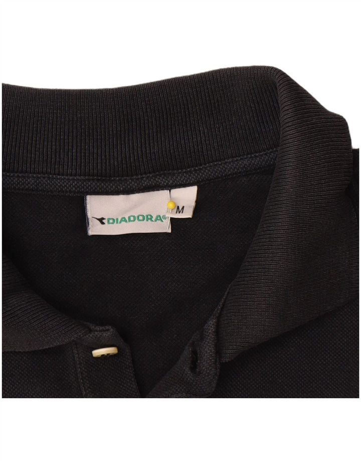 Polo Diadora Hombre Algodón Negro Mediano