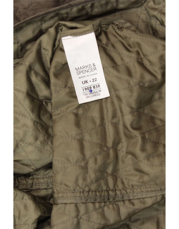 Marks & Spencer Chaqueta acolchada para mujer UK 22 3XL Poliéster verde