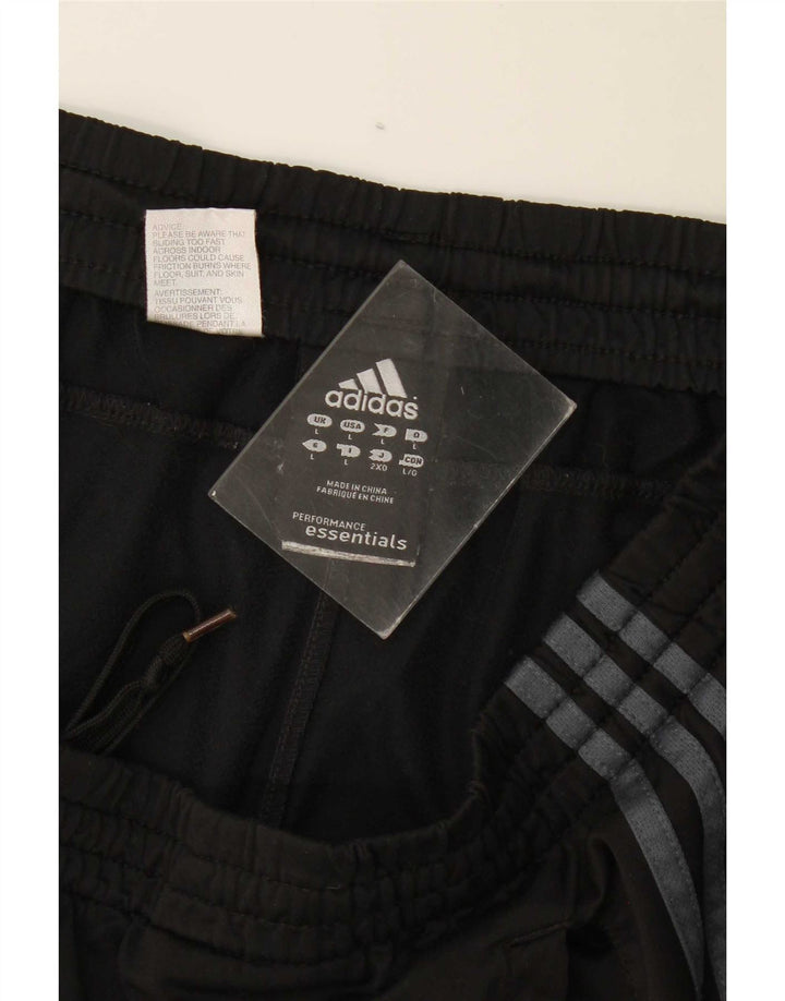 Adidas - Pantalones cortos deportivos para hombre, talla grande, poliéster negro