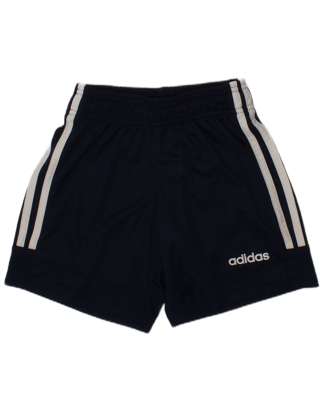ADIDAS Boys Climalite Sport Shorts 7-8 Years  Navy Blue Polyester