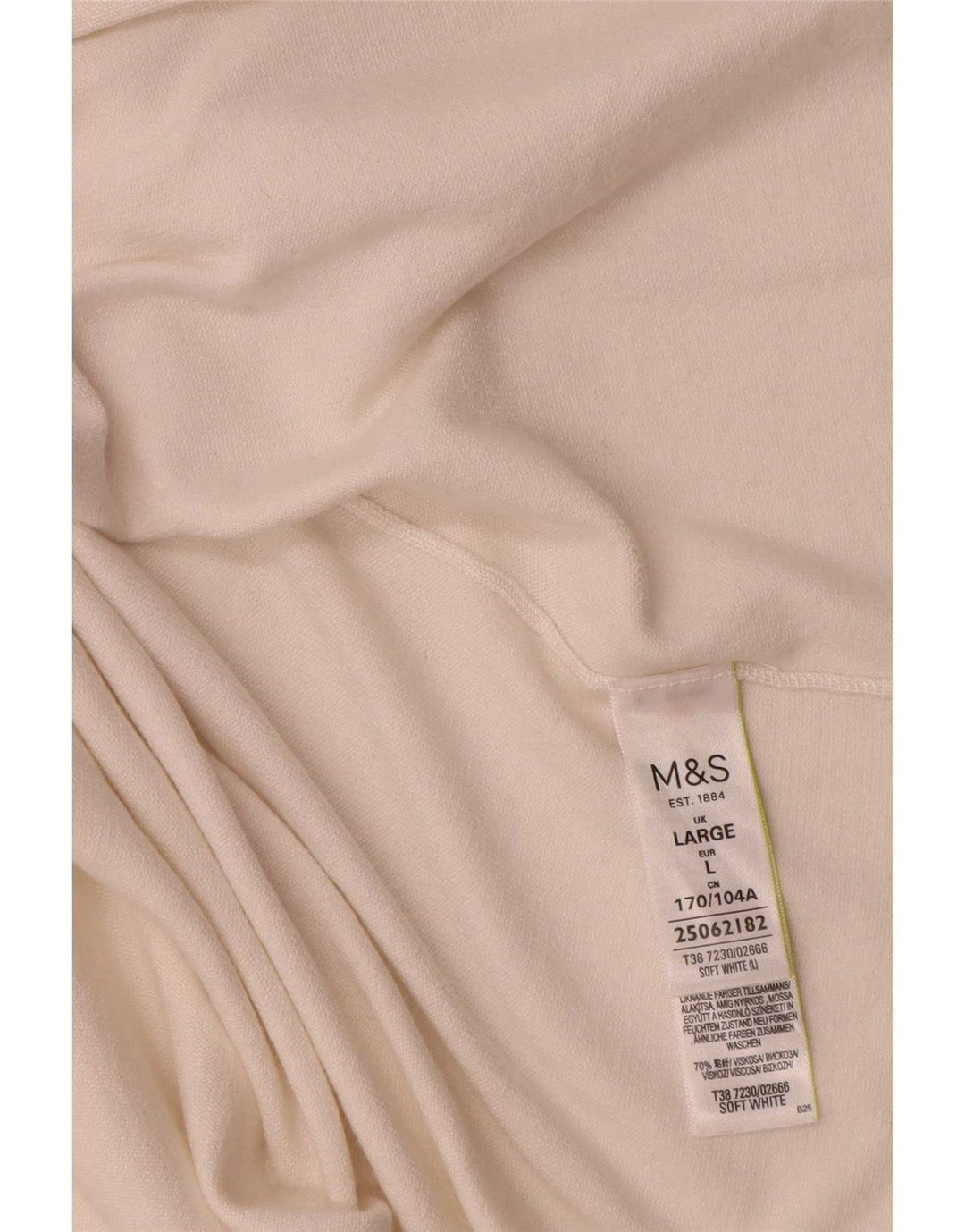 Marks & Spencer Top tipo bolero abierto para mujer UK 46 Viscosa blanca grande