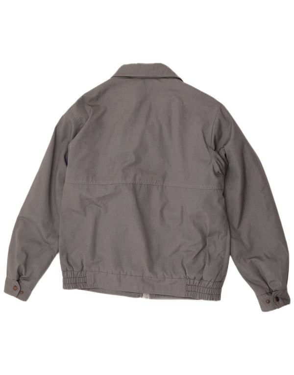 Vintage hombres bomber cortavientos chaqueta Reino Unido 38 gris medio