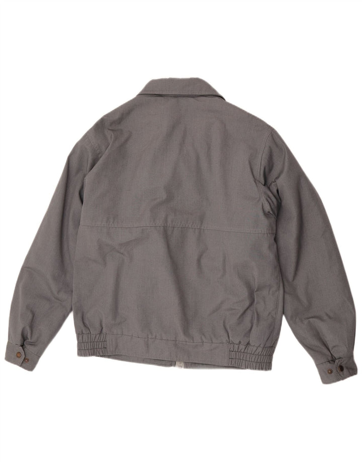 Vintage hombres bomber cortavientos chaqueta Reino Unido 38 gris medio