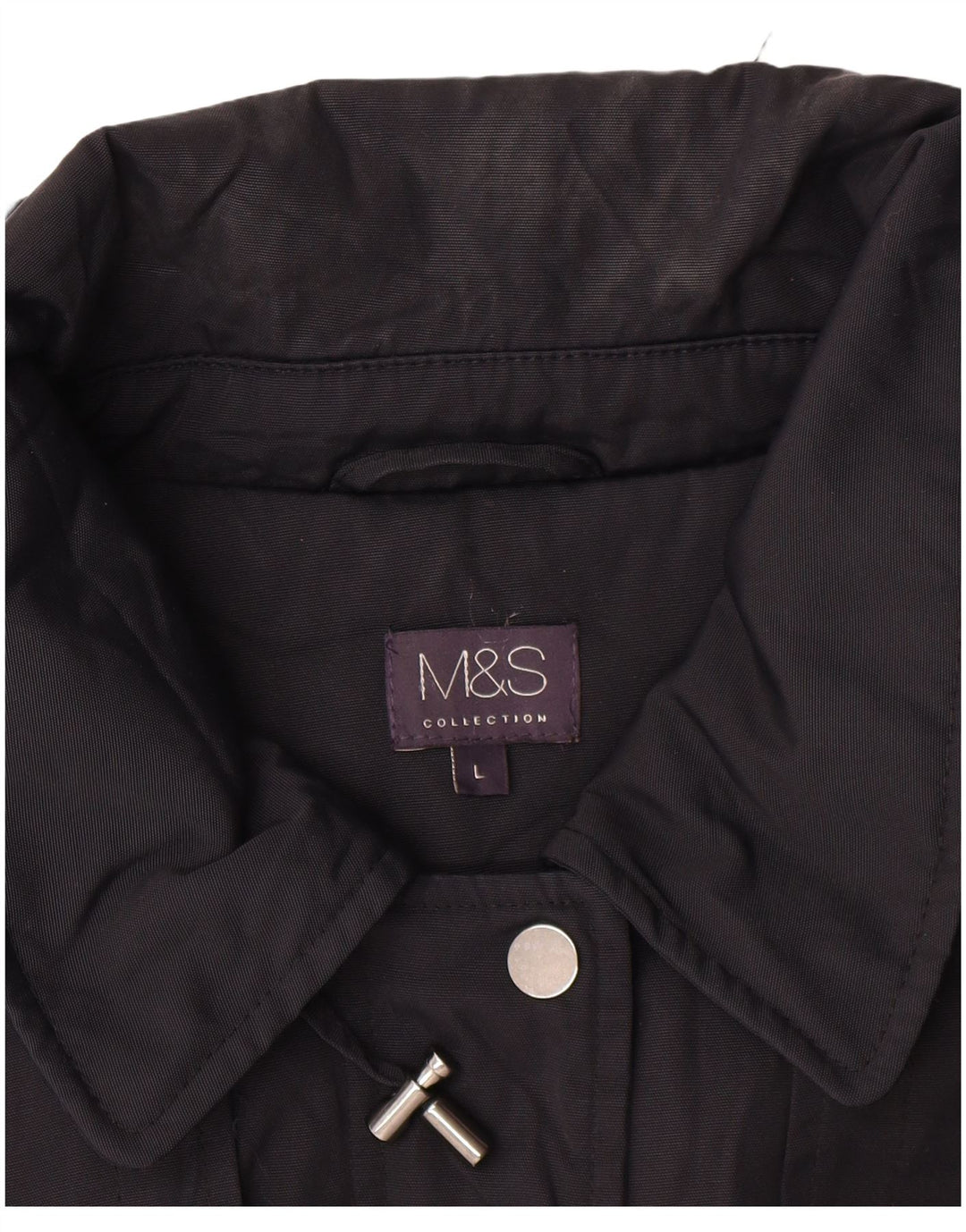 Marks & Spencer Chaqueta Parka Extragrande con Capucha para Mujer UK 46 Grande Negro