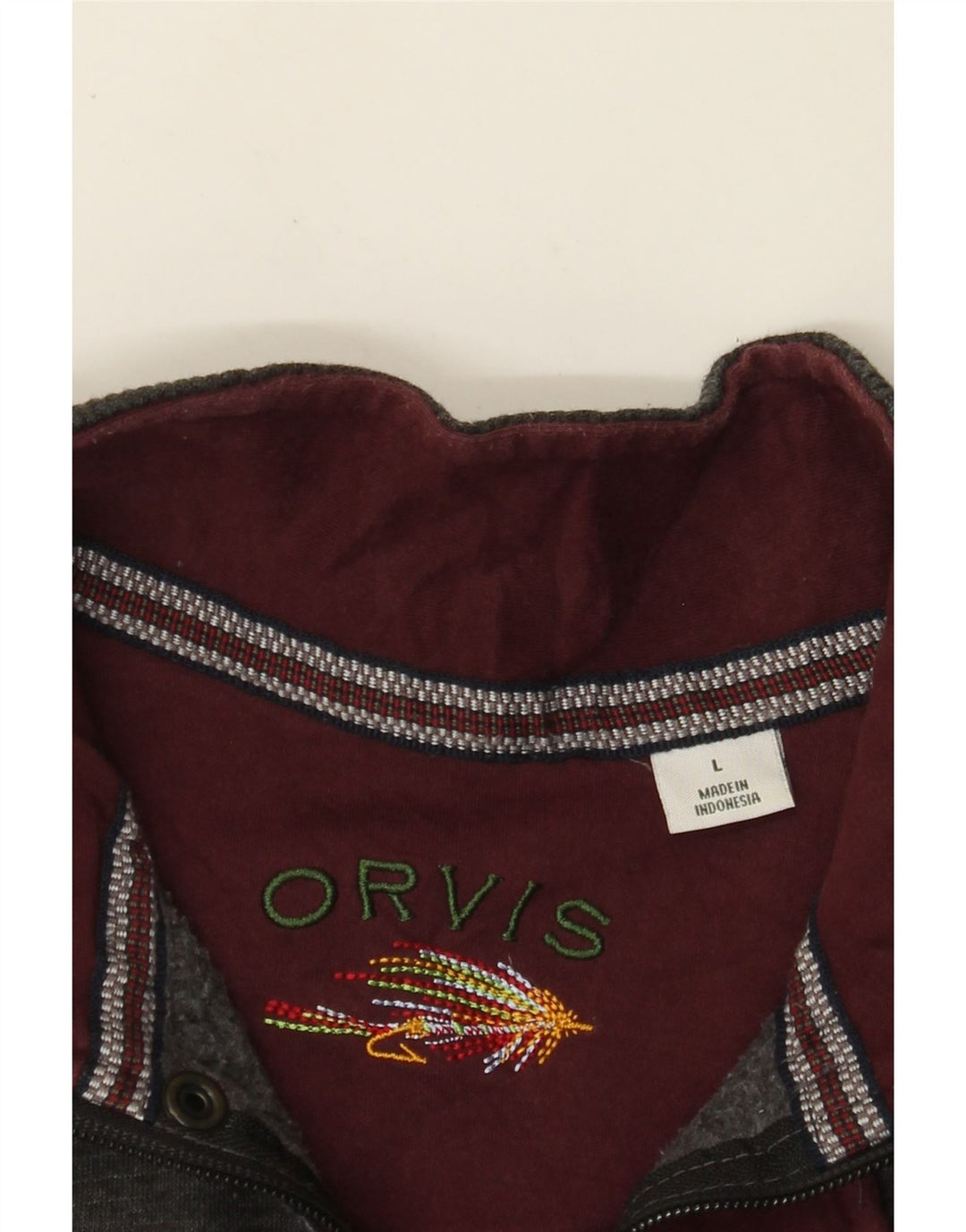 ORVIS Sudadera con cuello y cremallera para hombre Jersey grande gris moteado