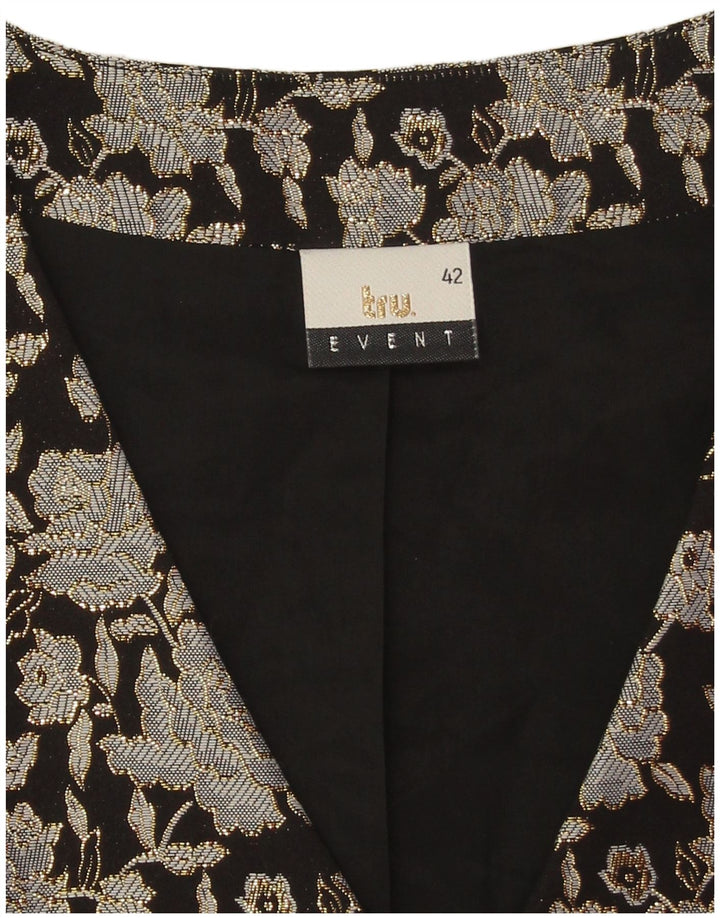 Top corto para mujer Tru EU 48 Poliamida floral negra grande