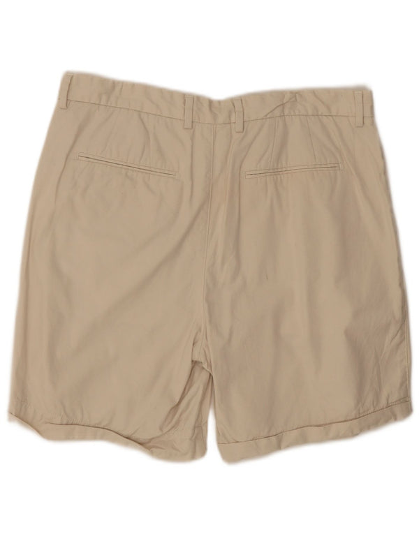 Zara Mens Chino Shorts EU 44 Large W34 Beige Algodón