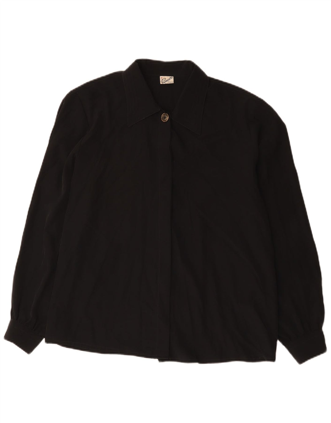 Primavera Firenze Blusa Camisa Mujer ES 40 XL Poliéster Negro