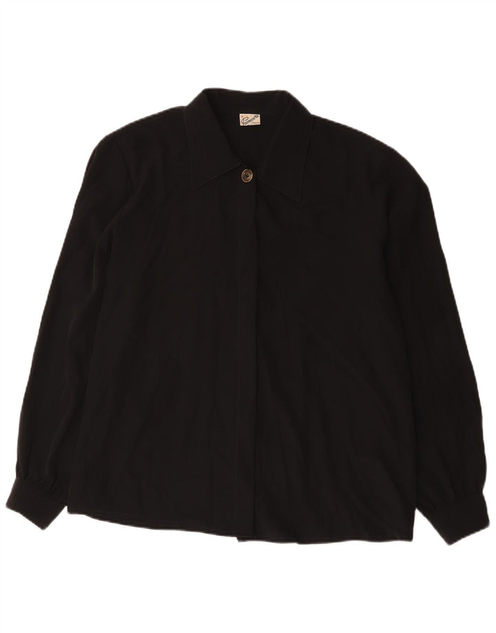 Primavera Firenze Blusa Camisa Mujer ES 40 XL Poliéster Negro