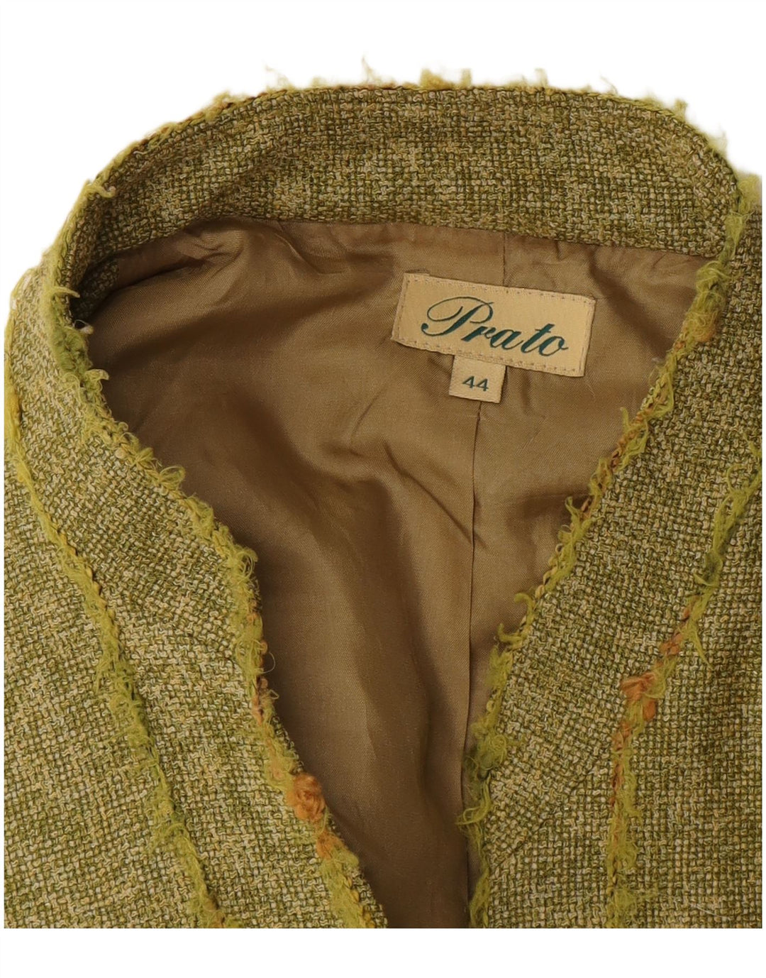 Prato Chaqueta Blazer De 3 Botones Para Mujer IT 44 Medium Khaki Moteada