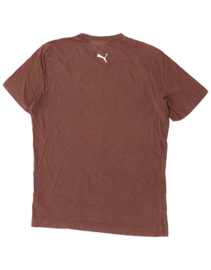 Puma Hombre Camiseta Gráfica Top Marrón Medio