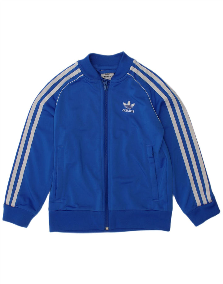 ADIDAS Chaqueta Chándal Niño 5-6 Años Azul Poliéster