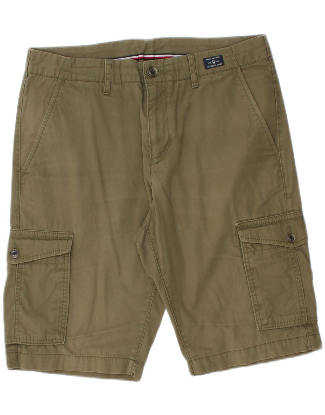 Tommy Hilfiger Shorts Cargo para Hombre W32 Algodón Caqui Medio