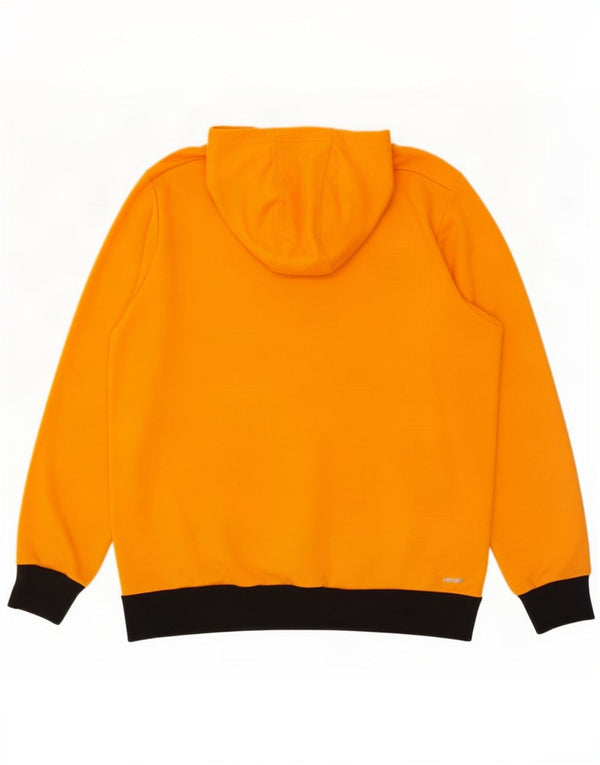 Adidas Climalite Graphic Zip Sudadera con capucha para hombre, 2XL, color naranja