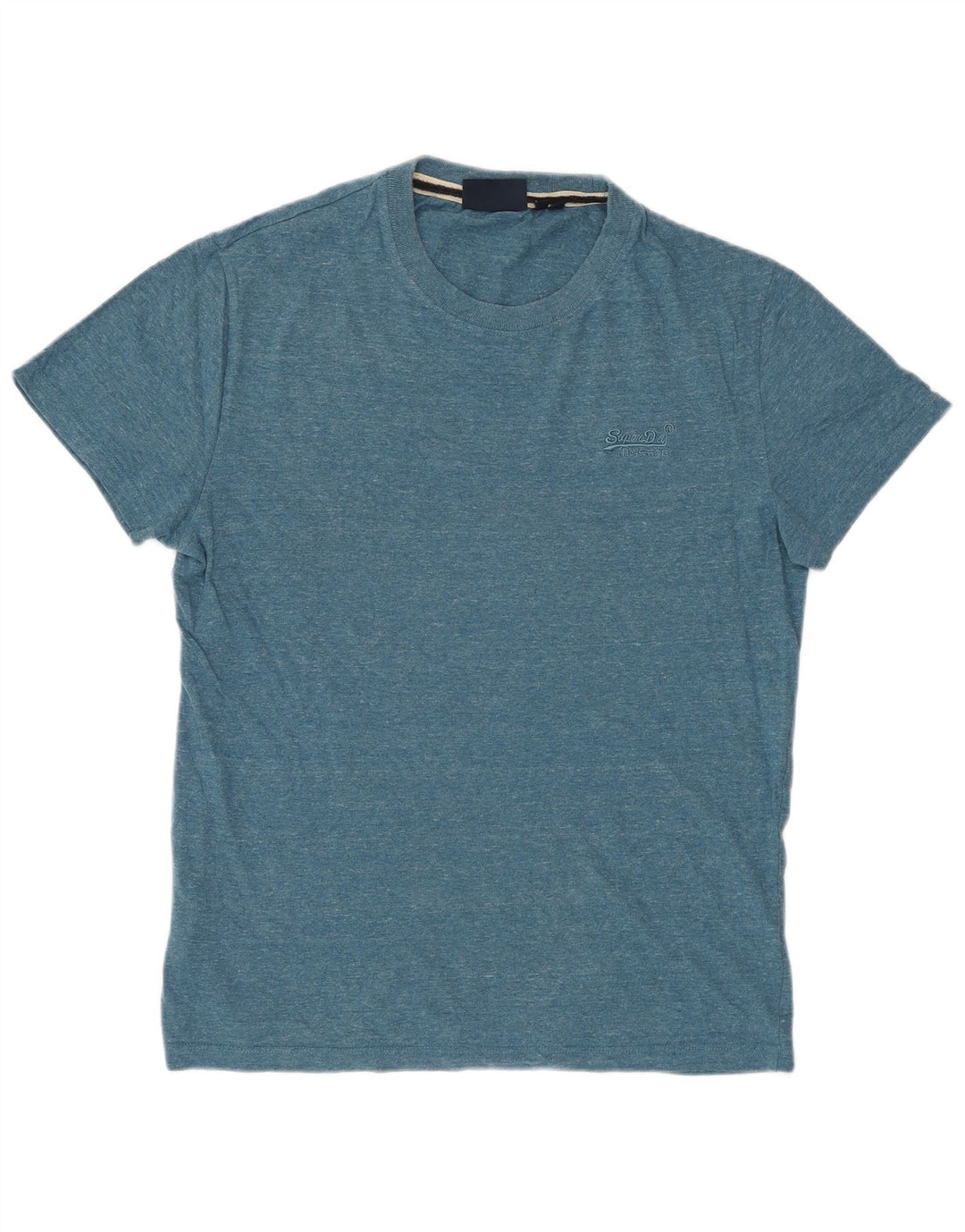 SUPERDRY Camiseta para hombre Top Small de algodón moteado azul