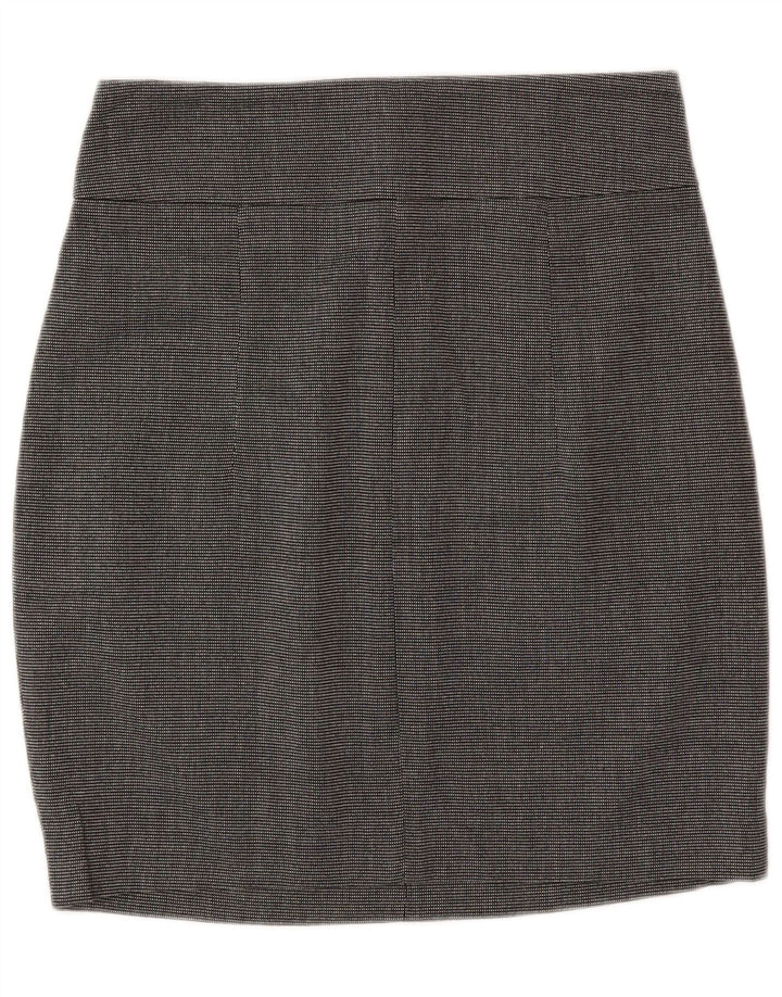 Falda Lápiz Zara Mujer Small W26 Poliéster Manchado Gris