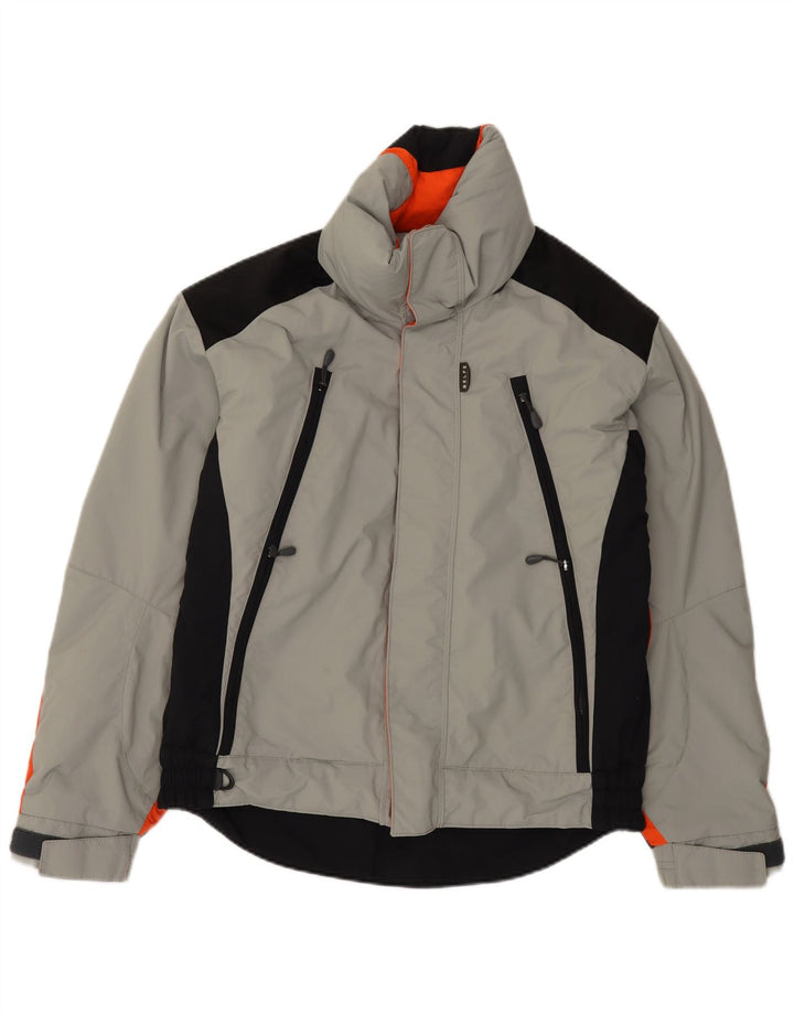 Belfe Chaqueta cortavientos para hombre ES 38 Gris medio Poliamida color block
