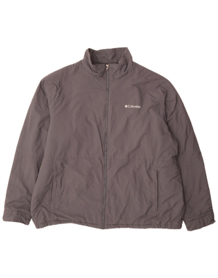 Columbia Chaqueta cortavientos para hombre UK 44 2XL Nylon gris