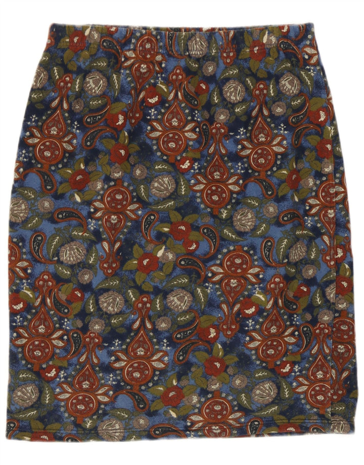 Falda lápiz vintage para mujer W30 Paisley multicolor medio