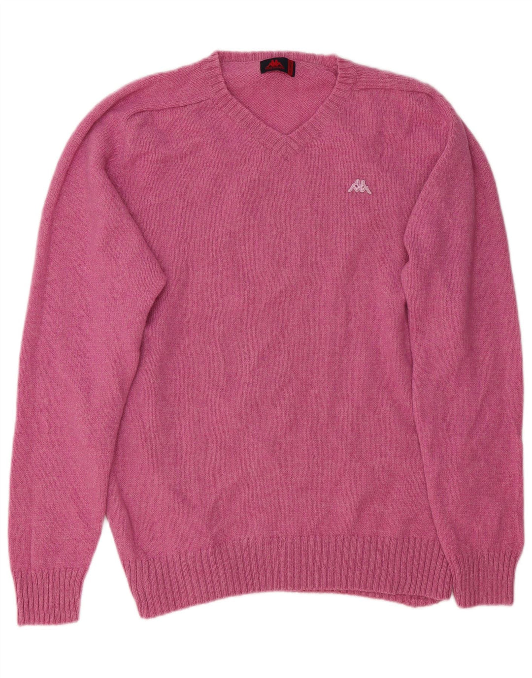 KAPPA Jersey con cuello en V para hombre, talla 2XL, lana rosa
