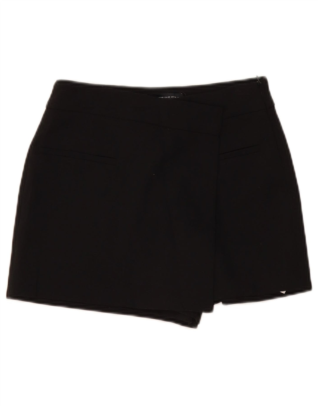 Zara Mujer Falda Pantalón UK 6 XS Negro Poliéster