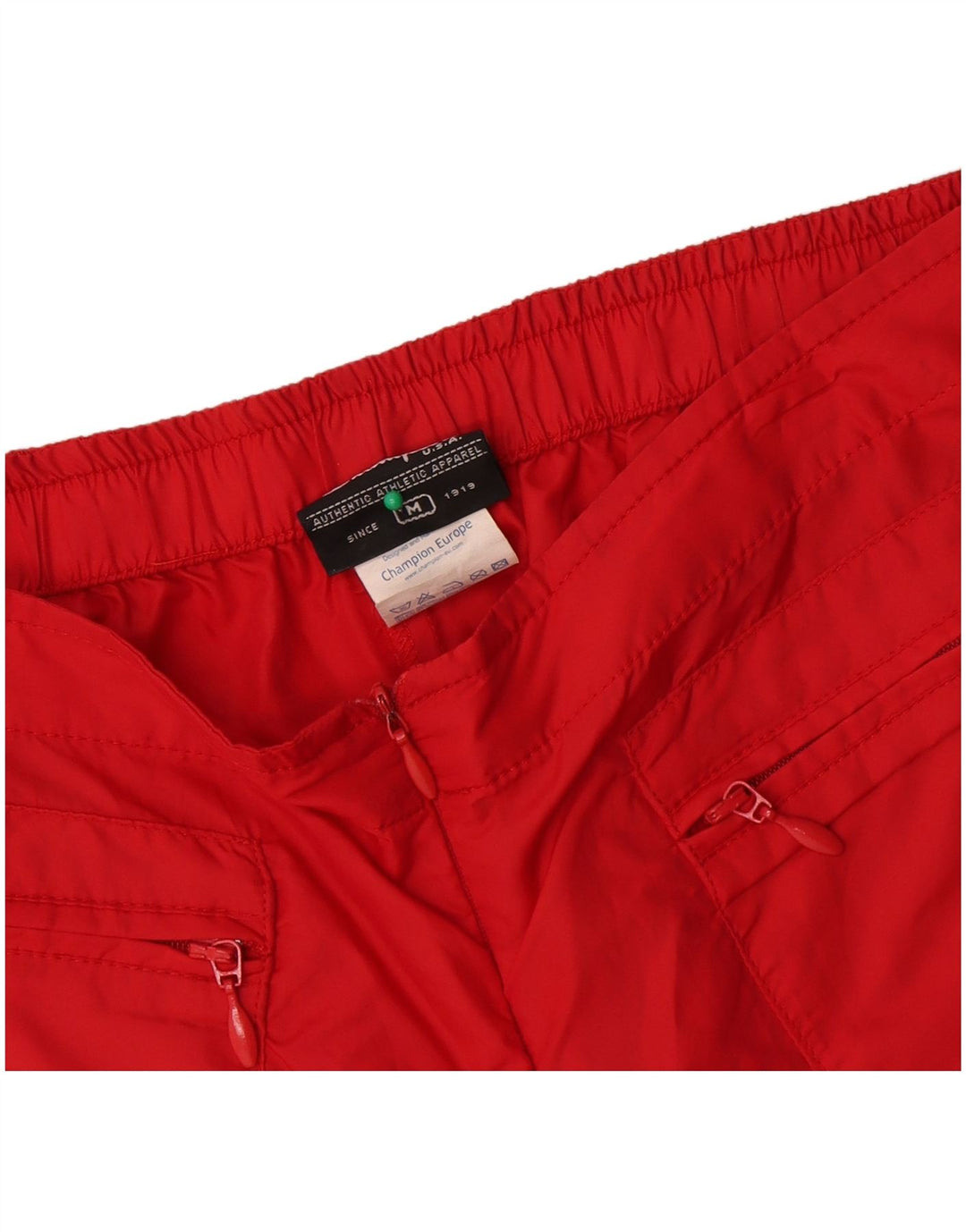 Champion Mujer Joggers Capri Pantalones Medianos W28 L19 Poliamida Roja