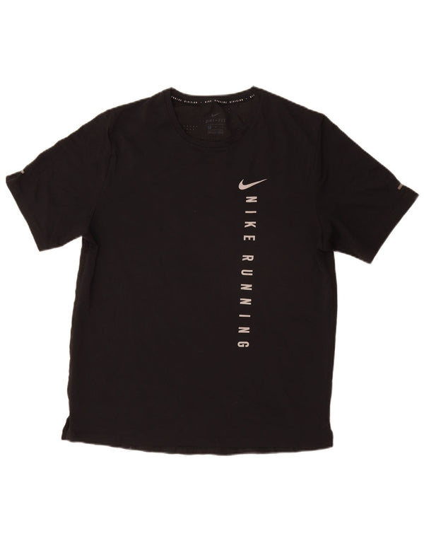 NIKE Camiseta Dri Fit Graphic para Hombre Top Mediano Poliéster Negro